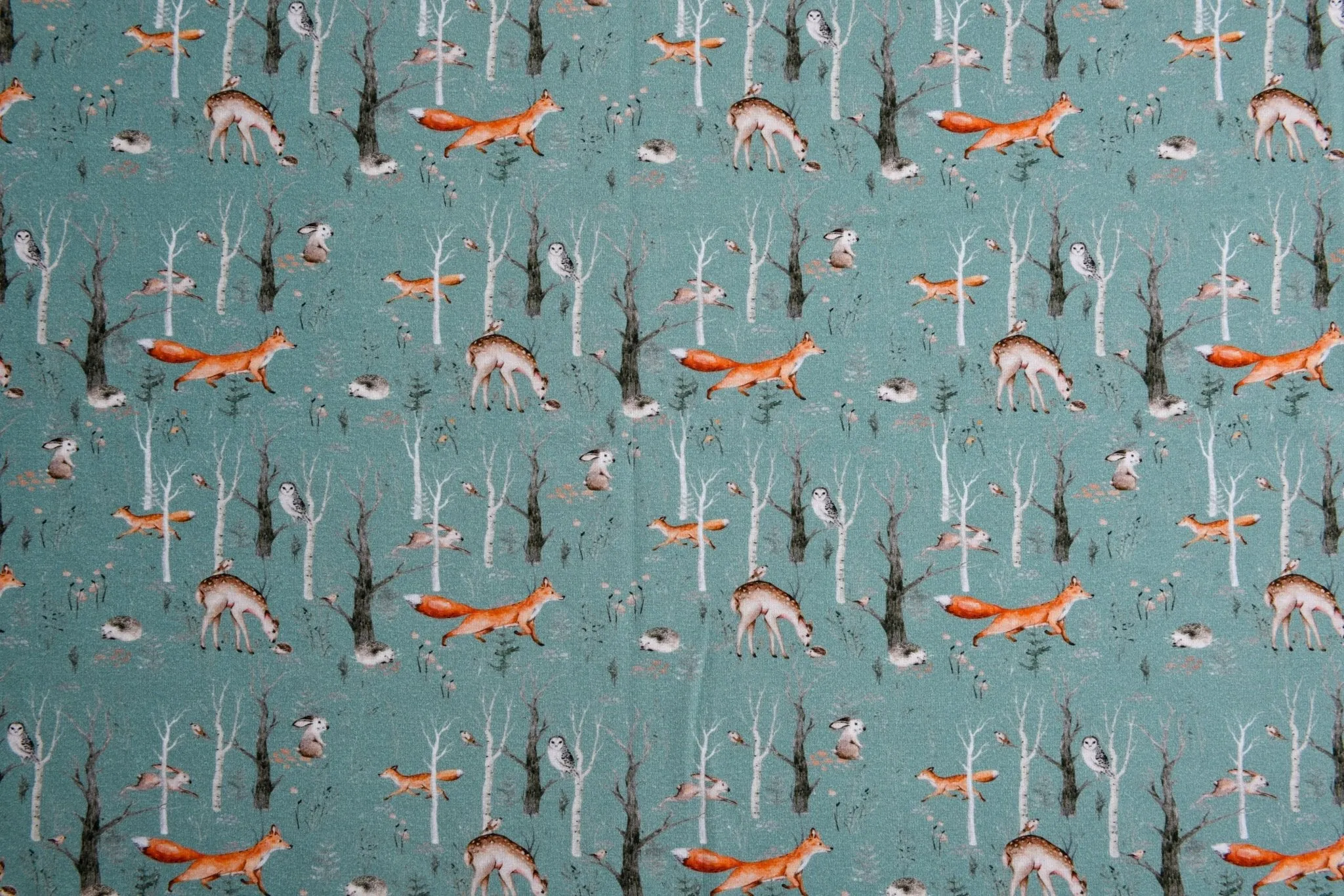 Alpine Fleece Forest Print Fabric- 5000