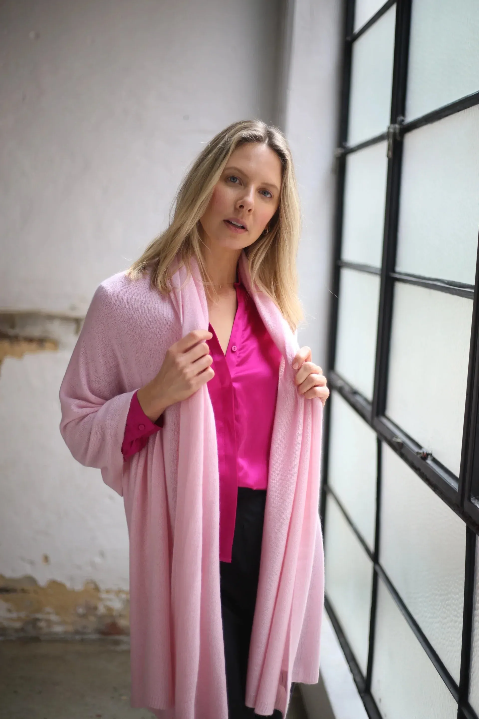 AMA Cashmere Wrap | Ballet Pink