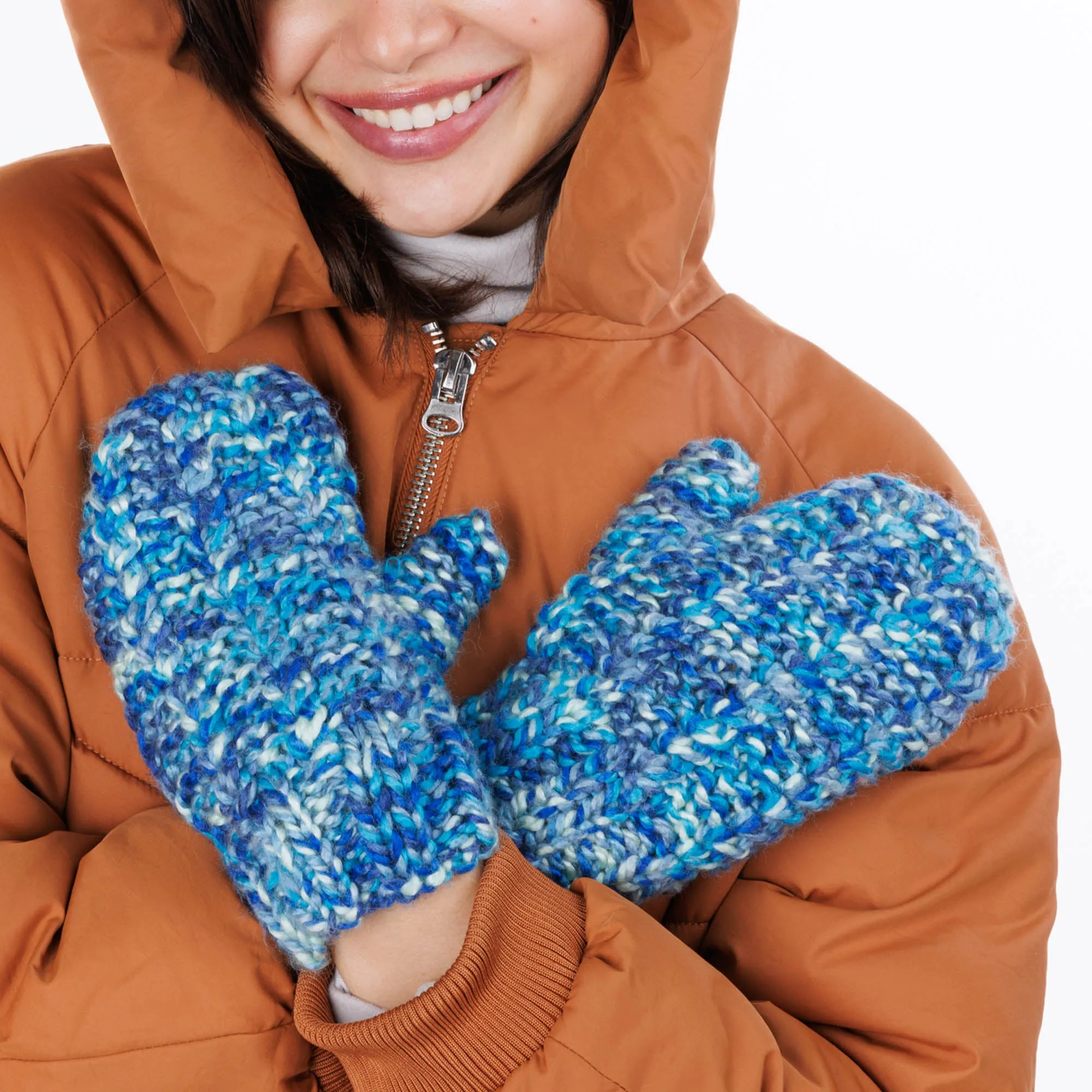 Bernat Spark Cozy Twist Knit Mittens