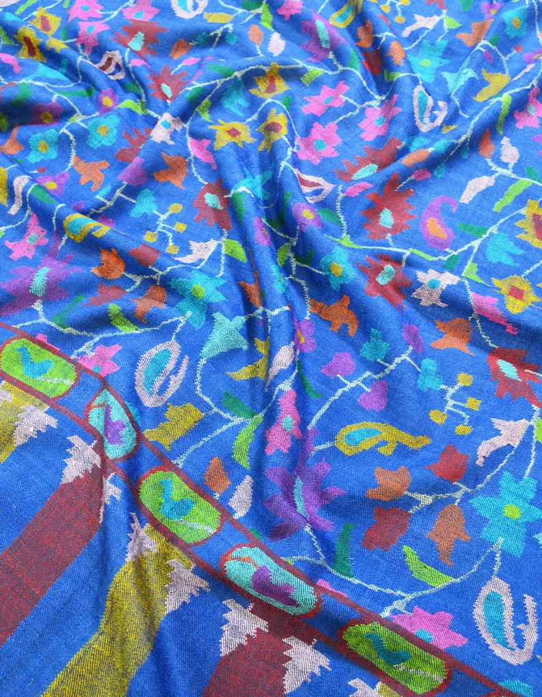 blue kanni jamma pashmina shawl 8363