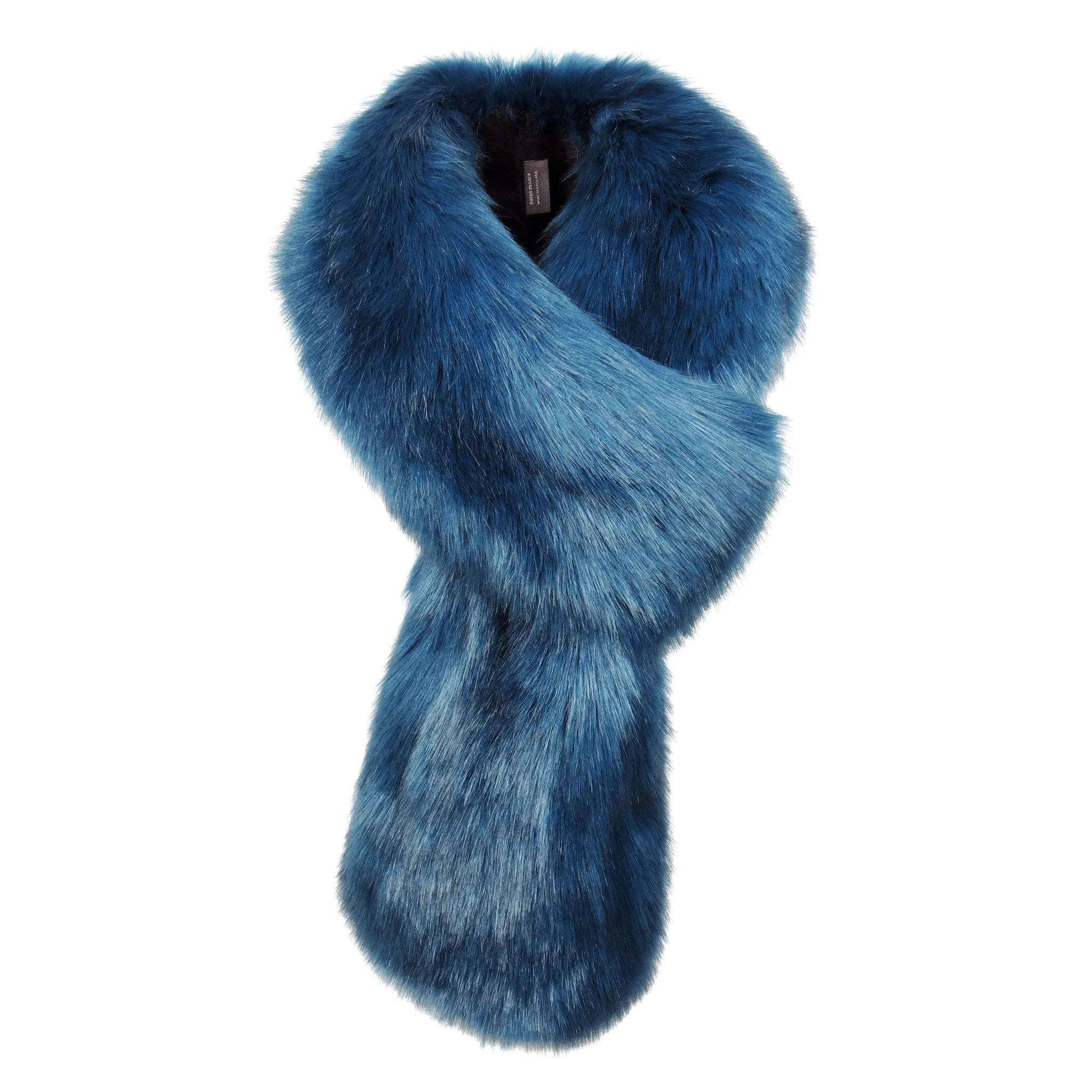 Blue Petrol Faux Fur Loop Scarf