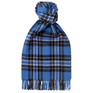 Blue Tartan & Plaid Brushed Cashmere Scarf