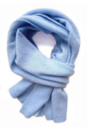 Cashmere scarf in Powder blue