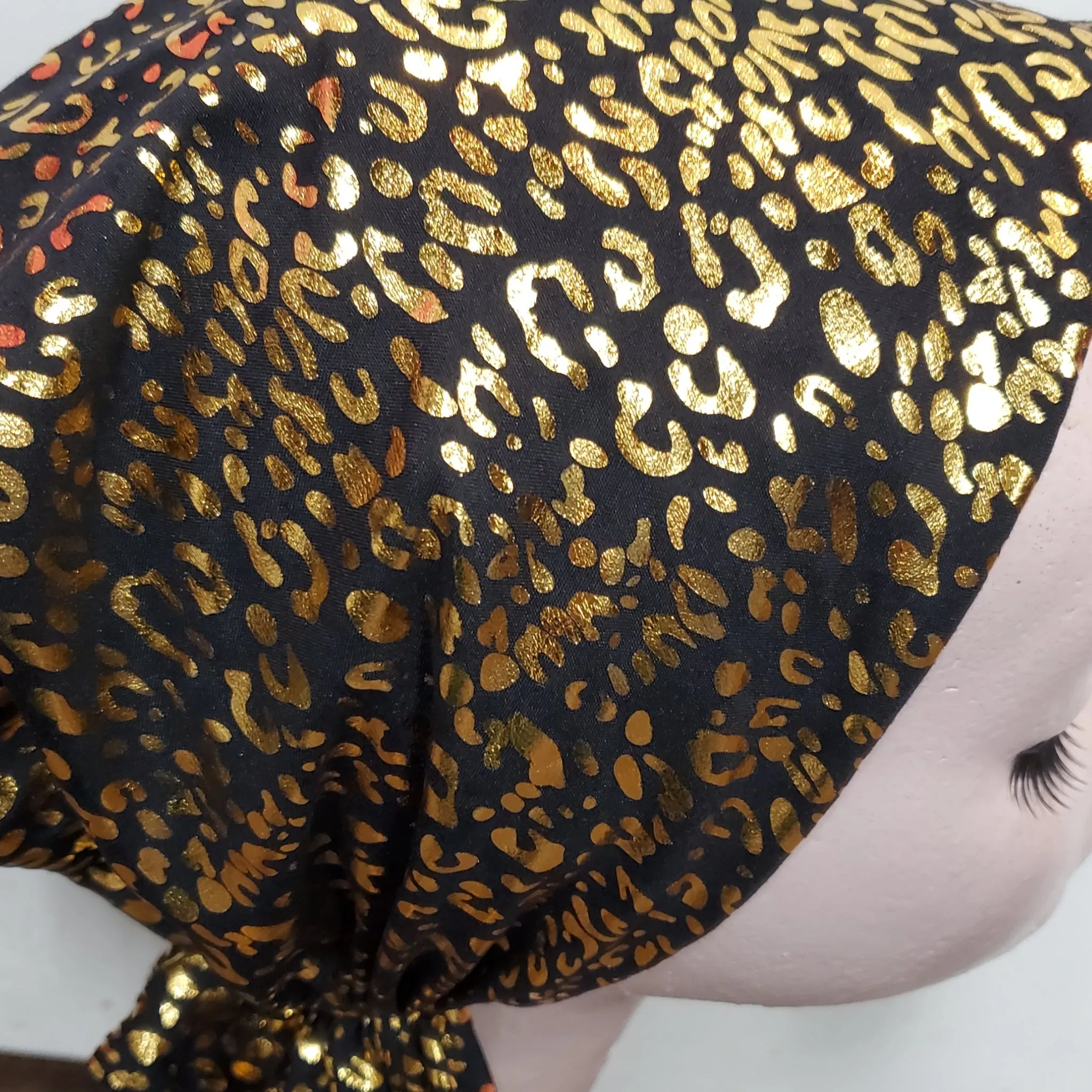 Cheetah Metallic Headscarf by Pink Dot NY