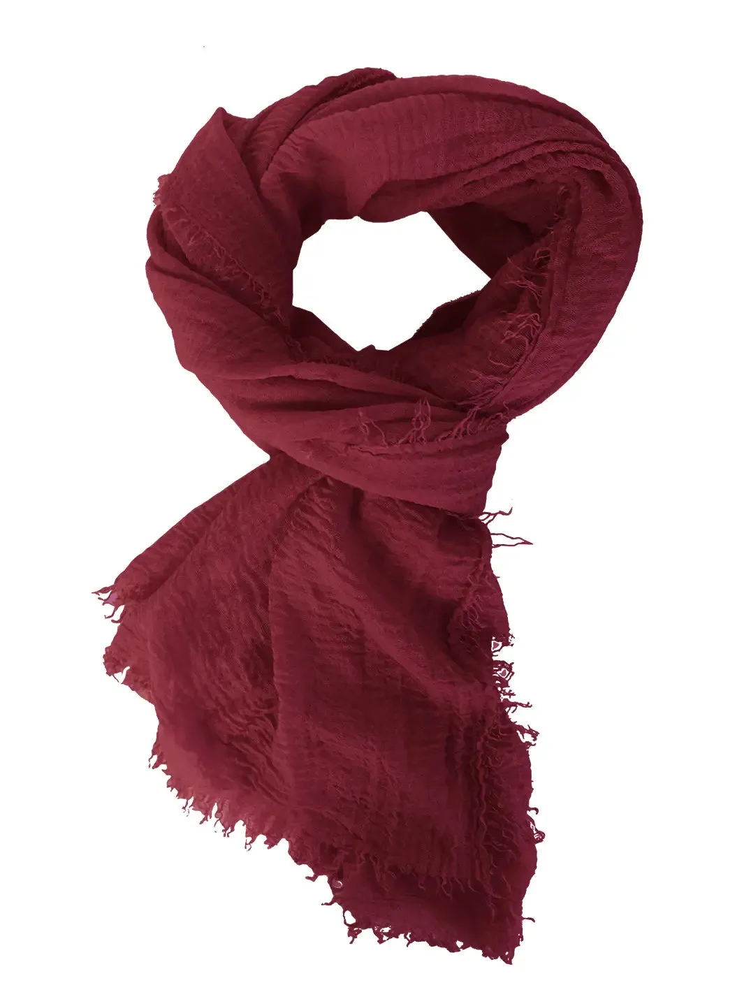 Cotton Lightweight Handwoven Scarves-Various Solid Colors