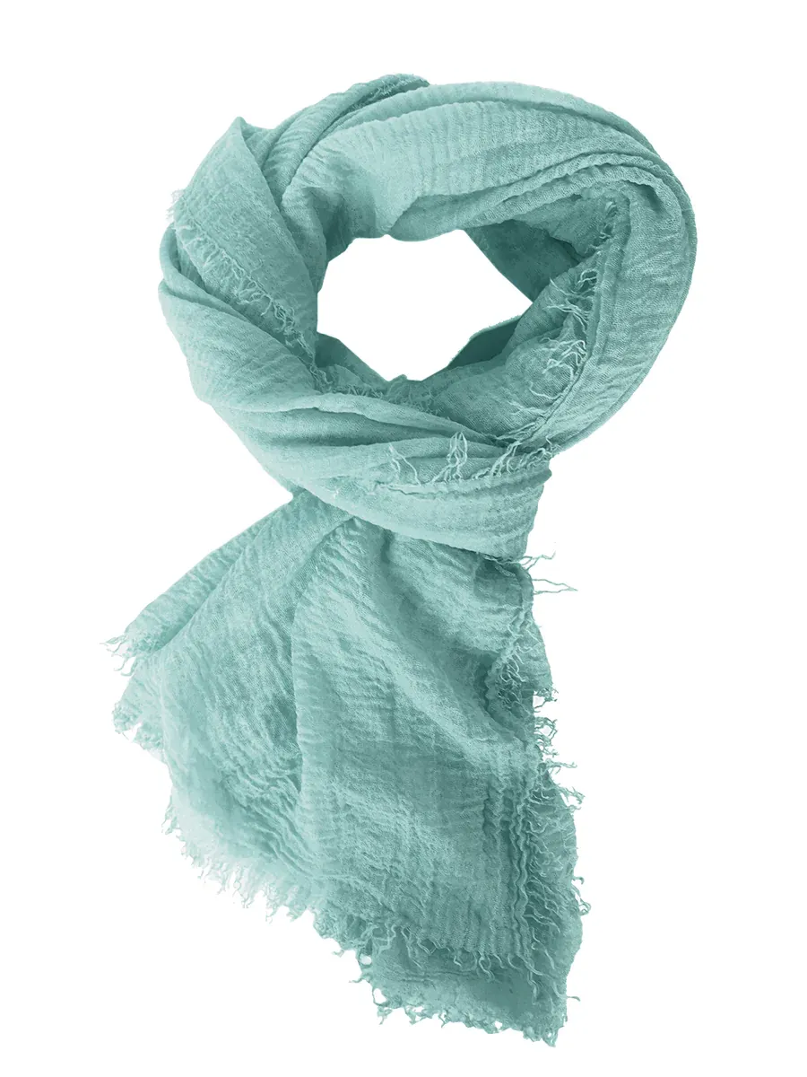 Cotton Lightweight Handwoven Scarves-Various Solid Colors