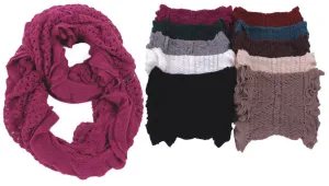 crochet infinity scarves - solid colors Case of 144