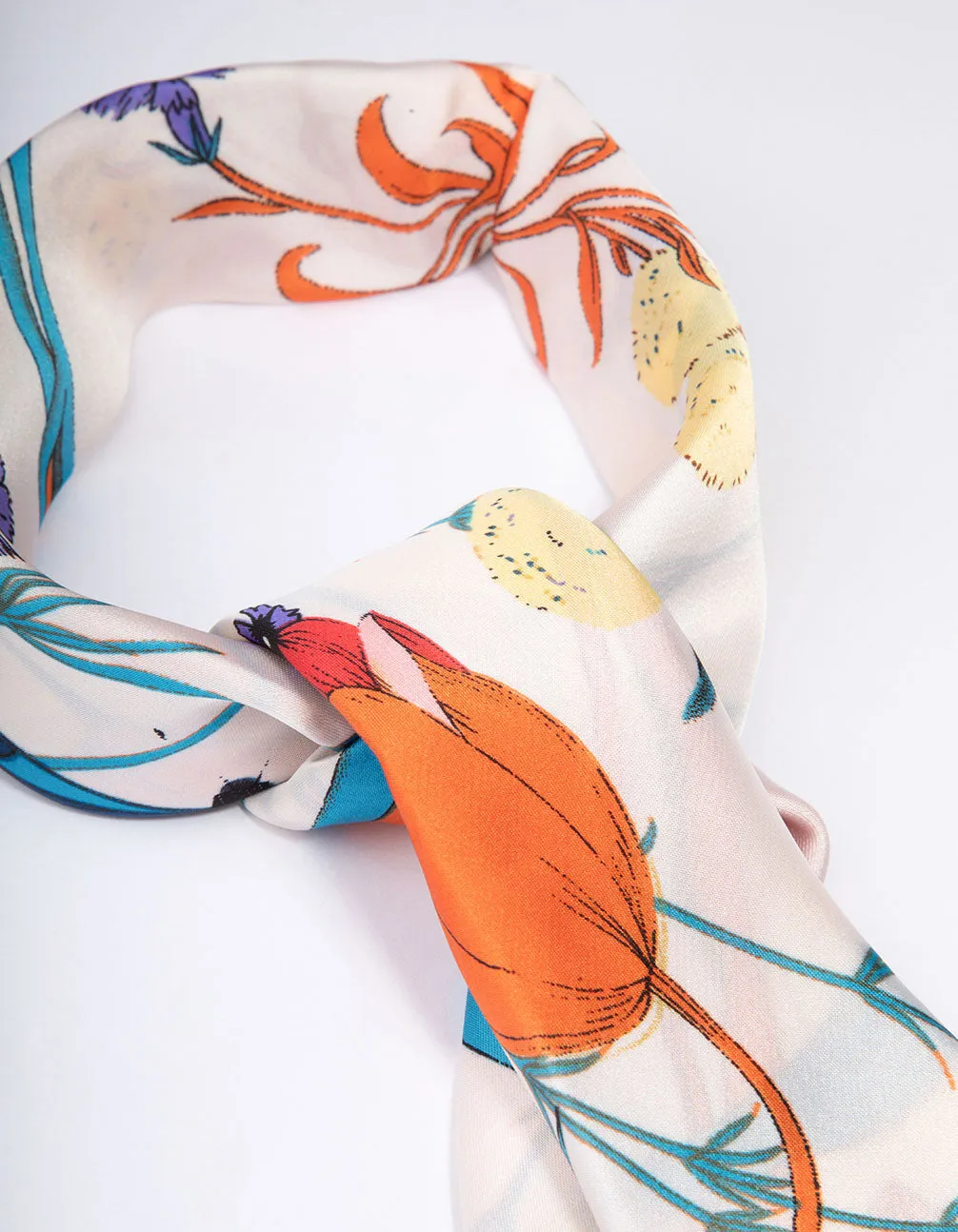 Fabric Flower Garden Scarf