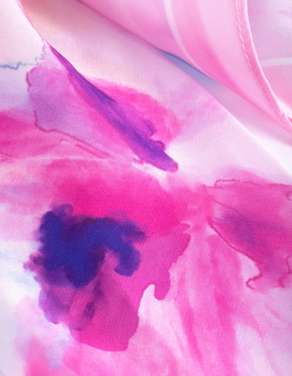 Fabric Pink Watercolour Print Scarf