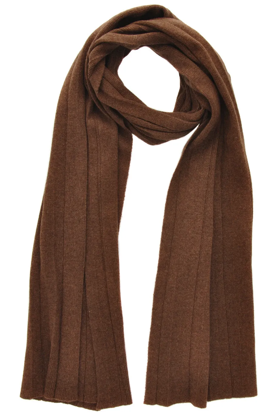 FOGAL 484 TEMPTATION Pleated Chestnut Woman Wool Scarf