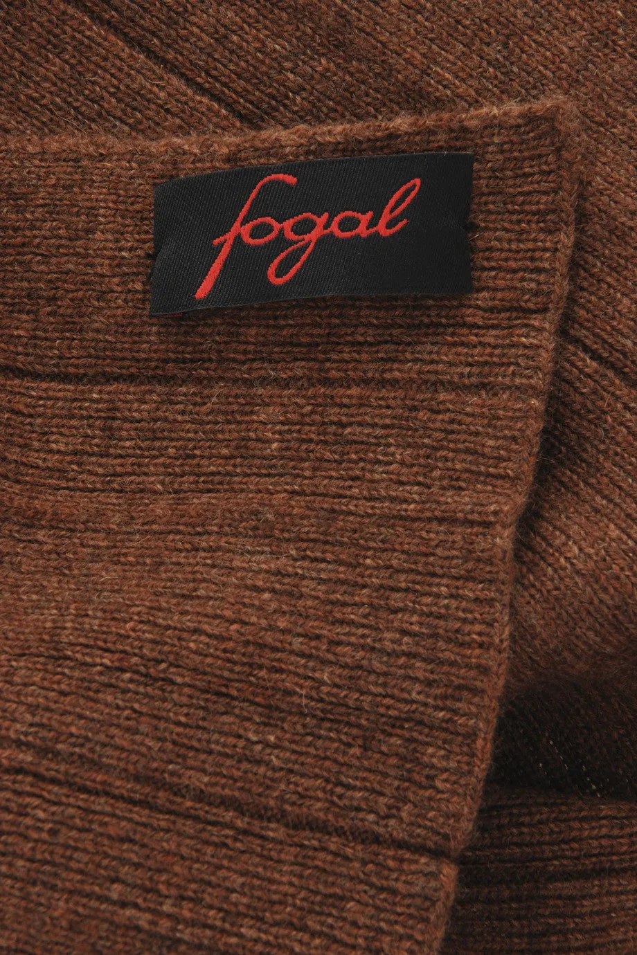 FOGAL 484 TEMPTATION Pleated Chestnut Woman Wool Scarf