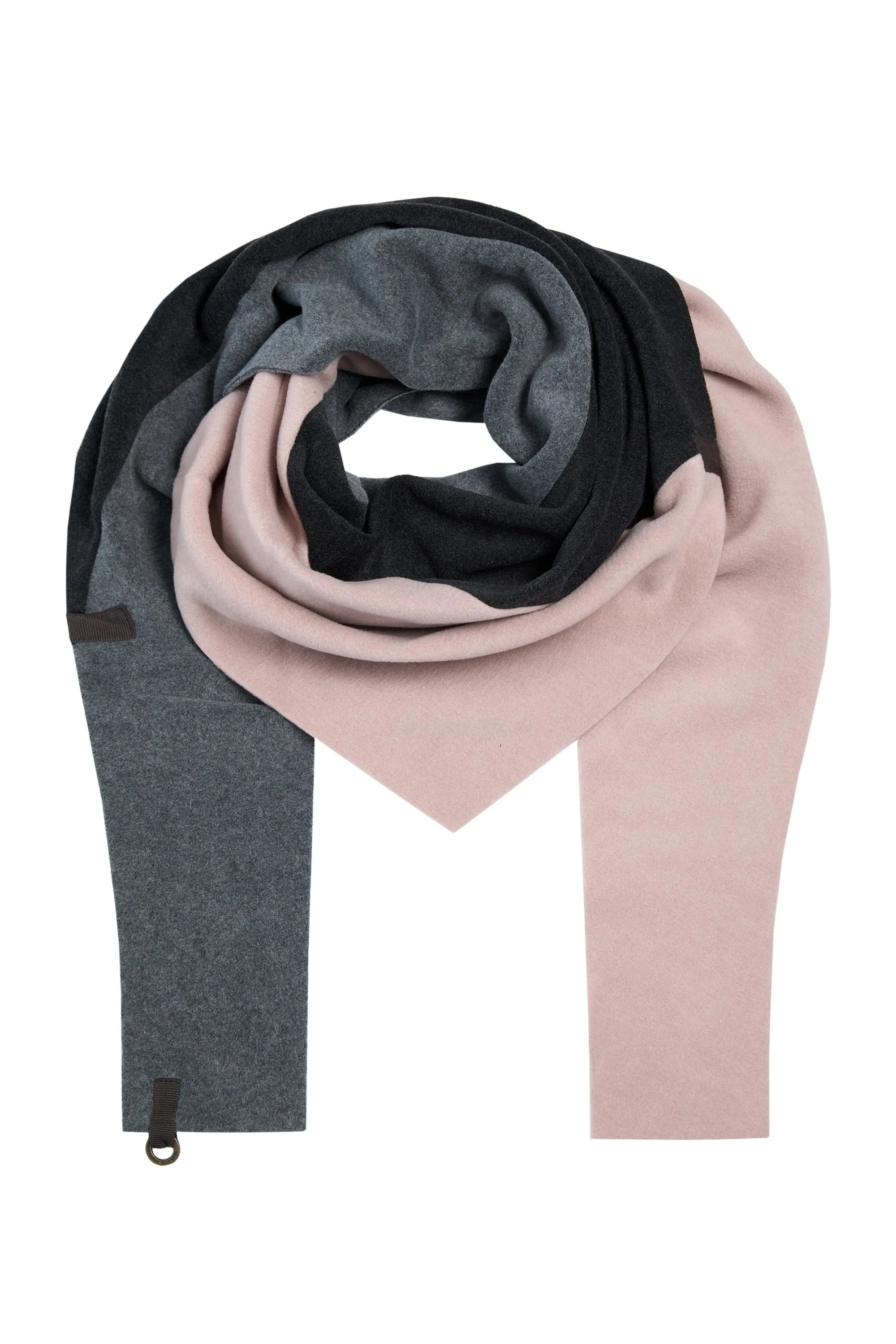 Henriette Steffensen Grey/Nude/Soft Black Triangle Scarf