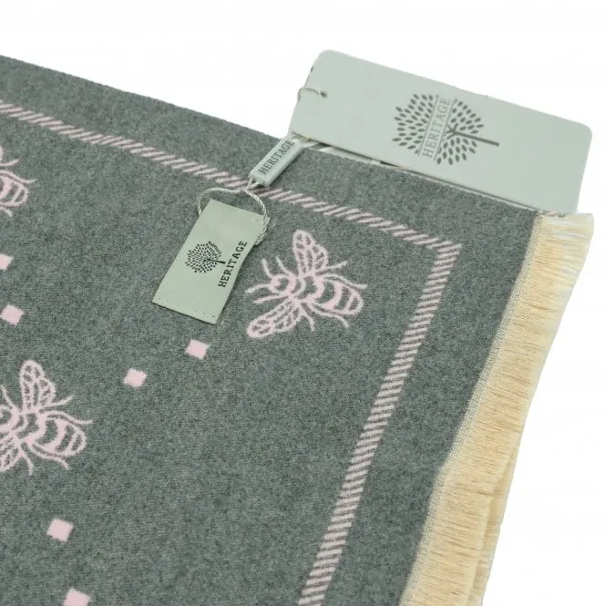 Heritage Warm Cashmere Pashmina Soft Feel Scarves - Bee with Dots