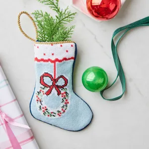 Holiday Cheer Wreath Bauble Stocking