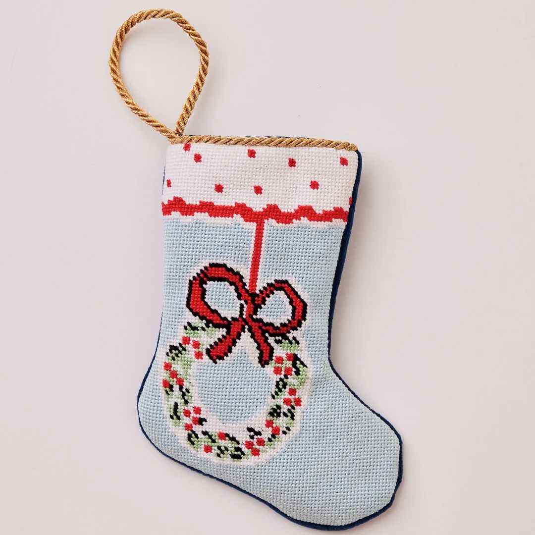 Holiday Cheer Wreath Bauble Stocking