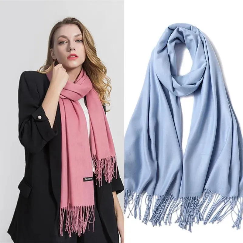 Long Warm Cashmere Hijab Scarf