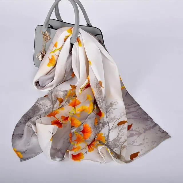 Luxury 100% Pure Silk Scarf 175*52cm