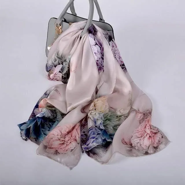 Luxury 100% Pure Silk Scarf 175*52cm