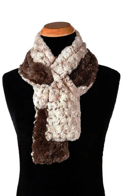 Men's Classic Scarf - Two-Tone, Rosebud Faux Fur