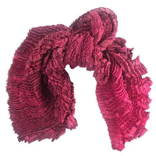 Nellie Rose Silk Scarf: Bomaki Square, Raspberry