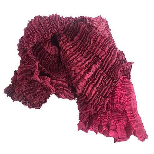 Nellie Rose Silk Scarf: Bomaki Square, Raspberry