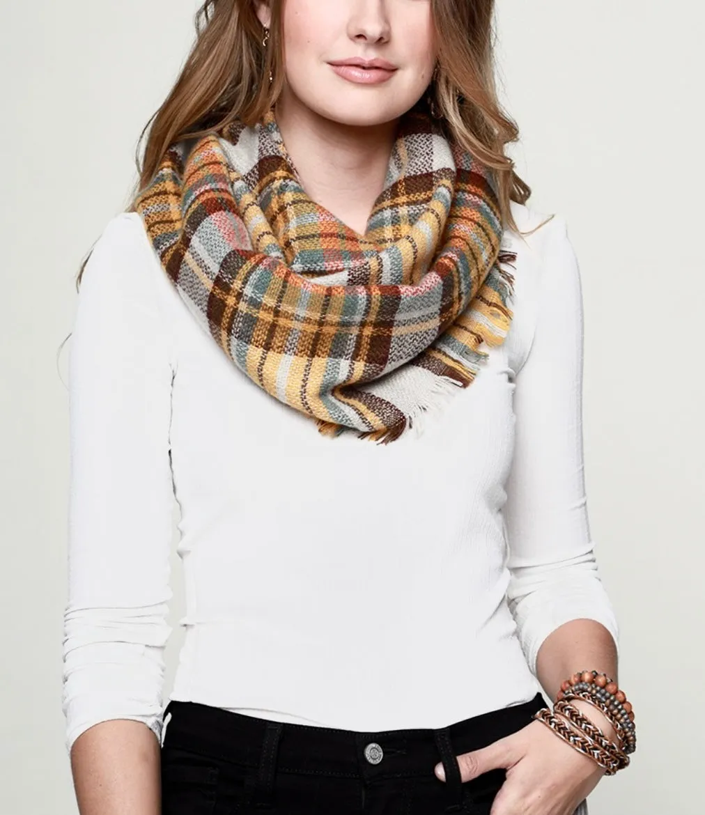 Plaid Infinity Scarf