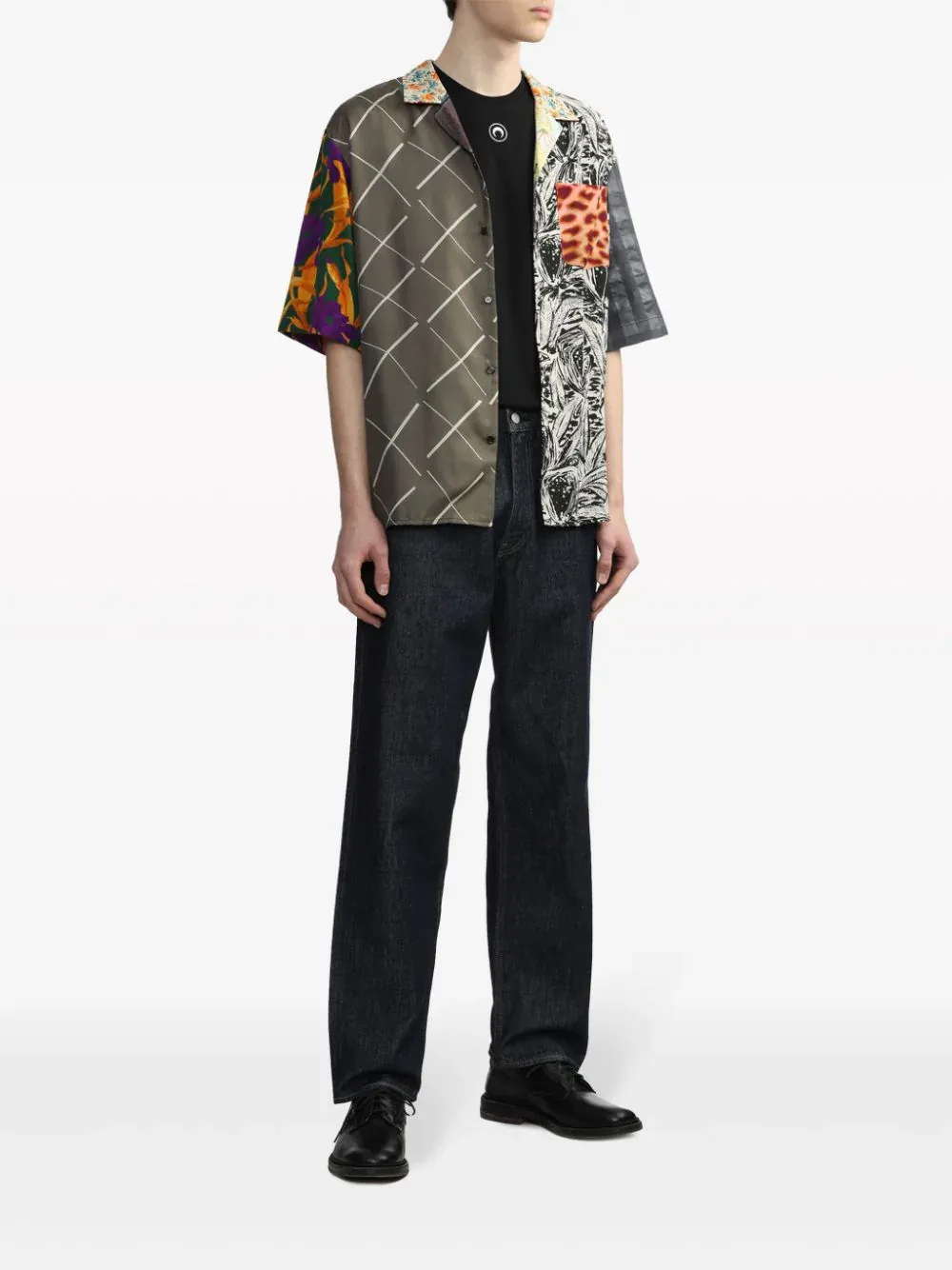 Regenerated Silk Scarves Bowling Shirt