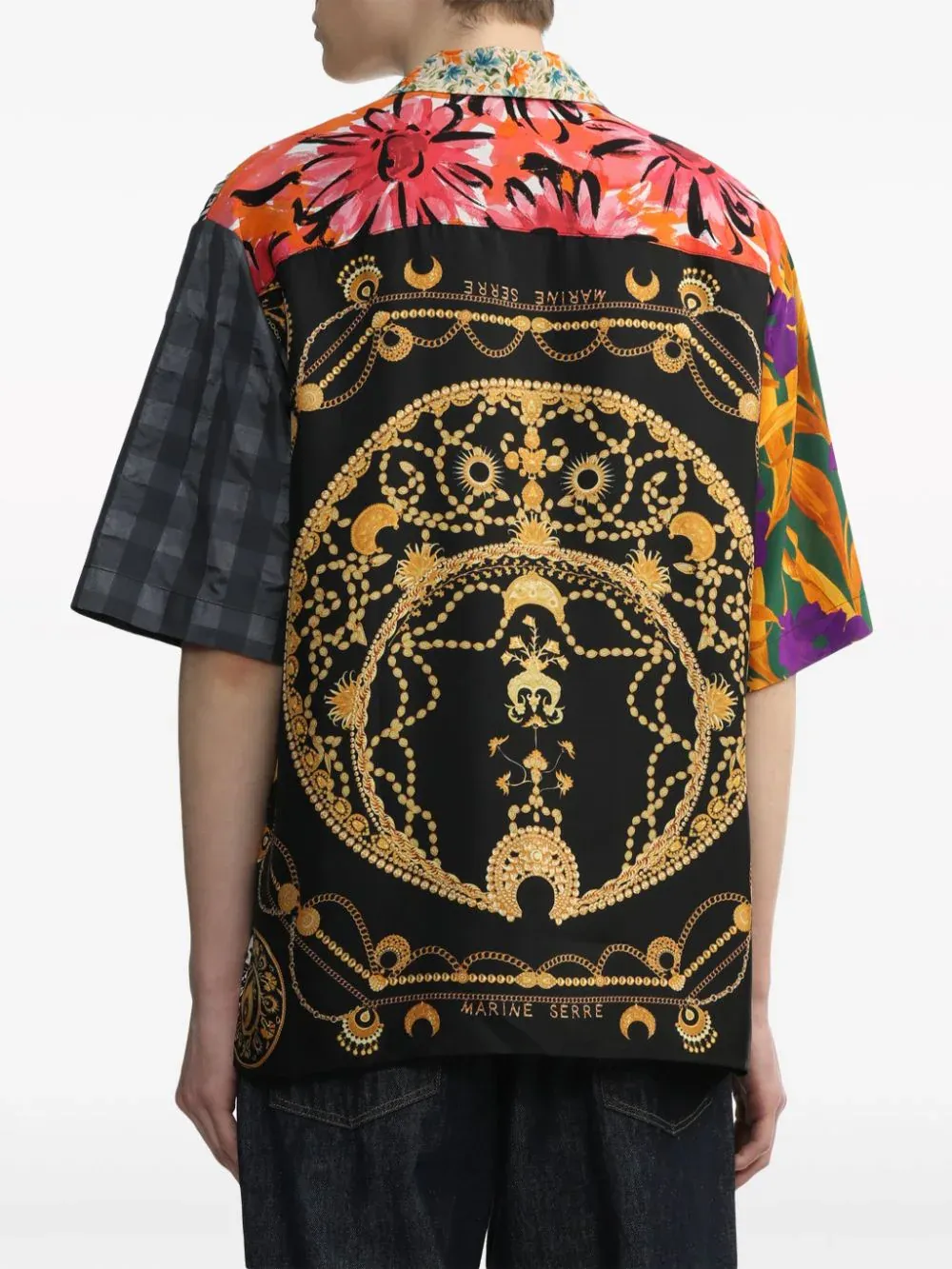 Regenerated Silk Scarves Bowling Shirt