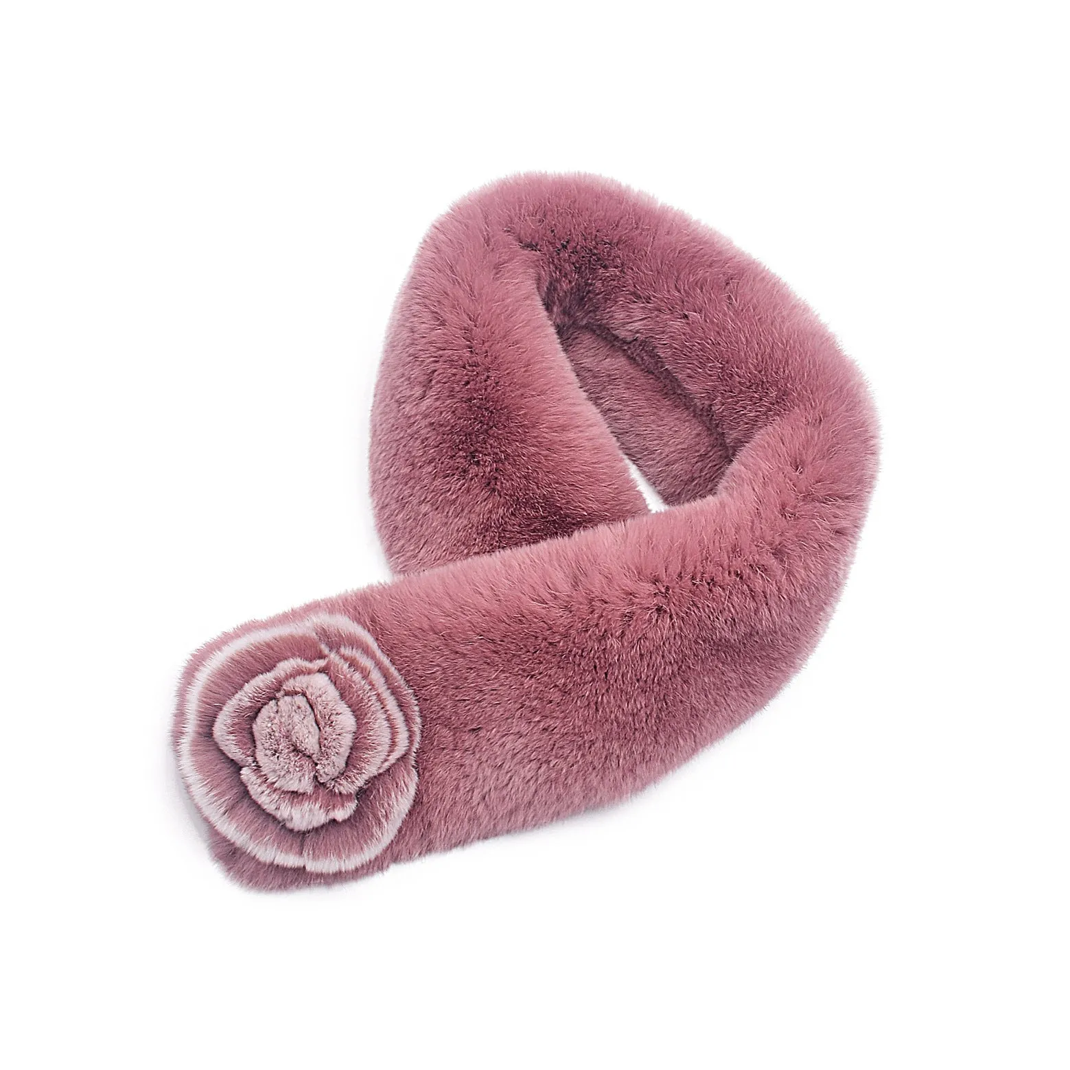 Rex rabbit fur scarf female winter fur scarf suction buckle flower double-sided warm real fur