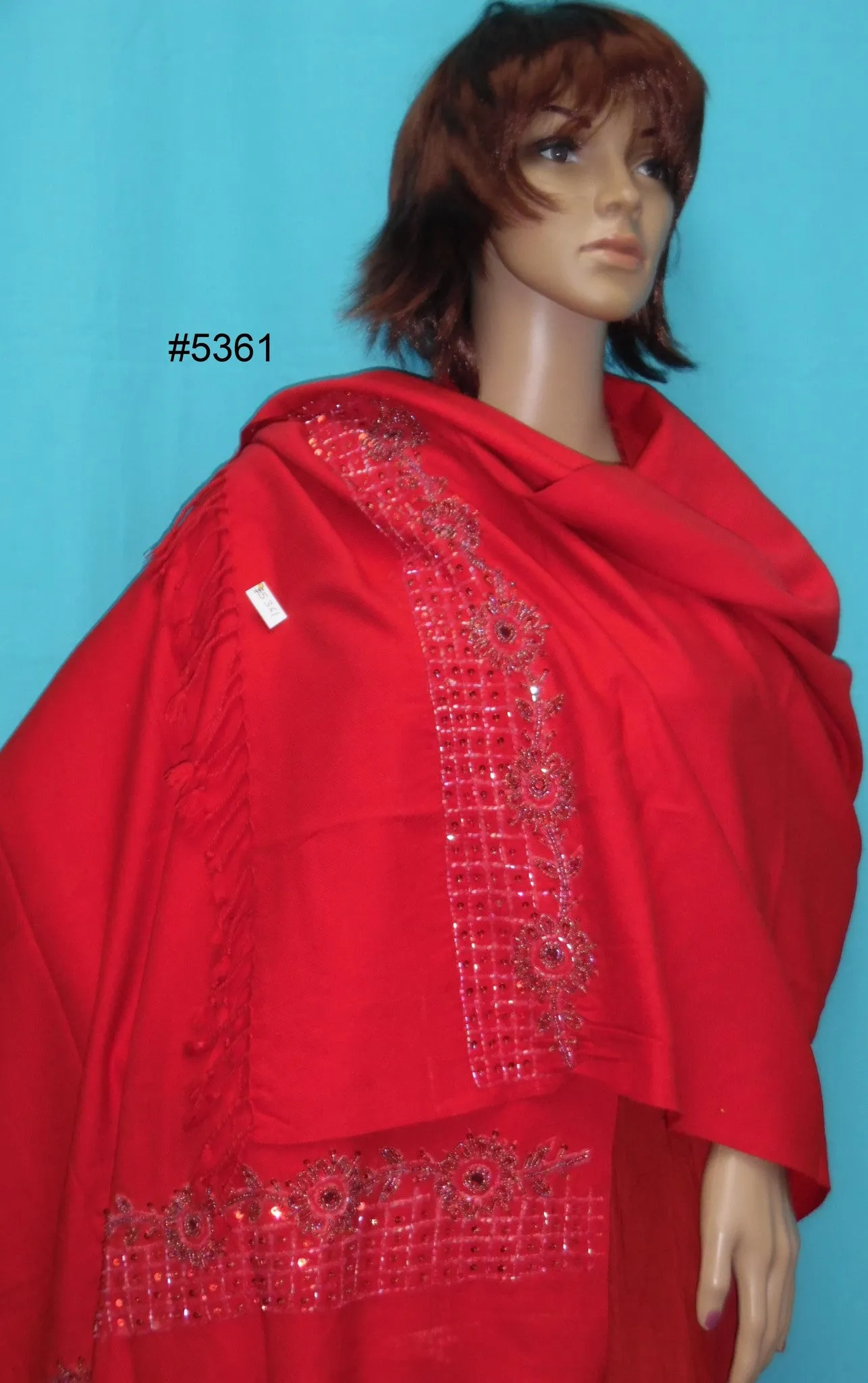 Shawl 5363 Winter Wear Pashmina Angora Kashmiri Wrap Shawl Shieno