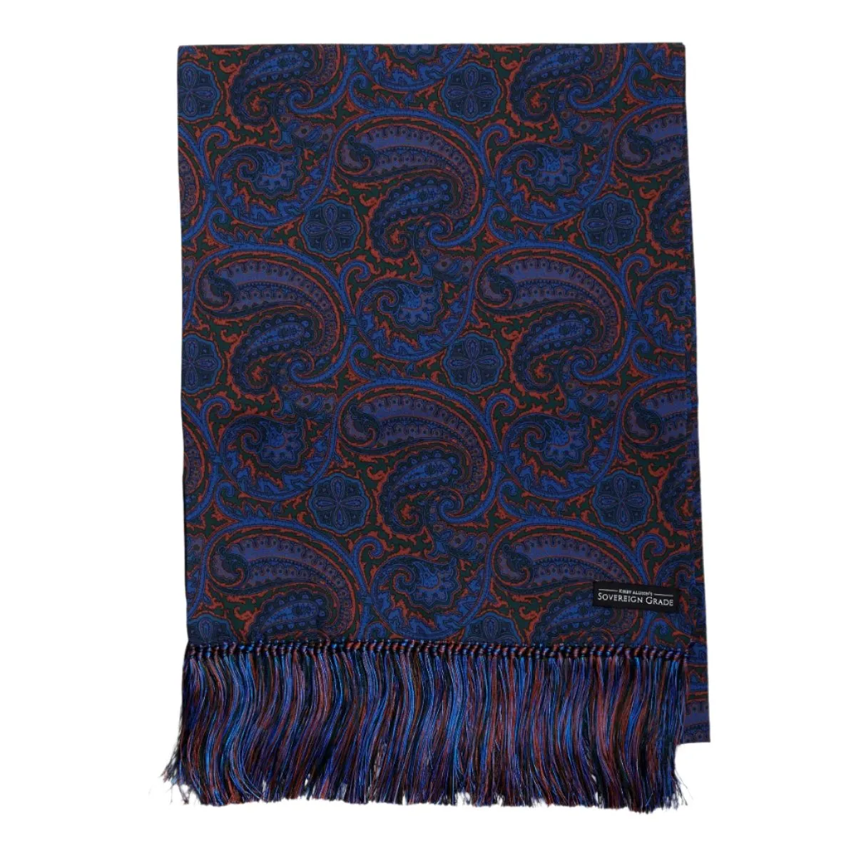 Sovereign Grade Ancient Madder Printed Silk Scarf