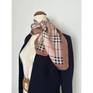 Stylish Silky Scarf - Pink Burberry