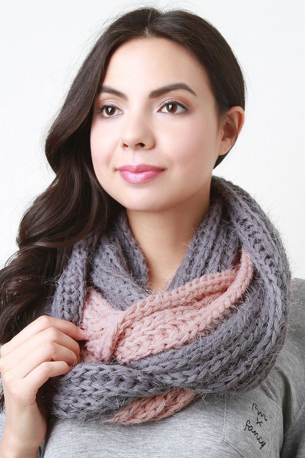 Two-Tone Muffler Scarf