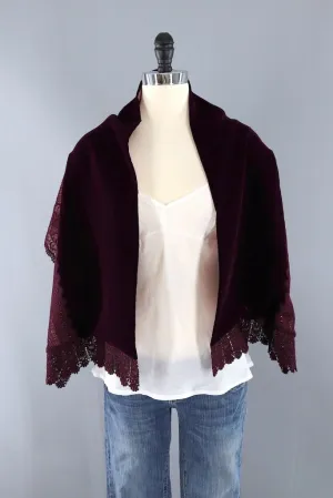 Vintage Velvet Lace Kimono Shawl